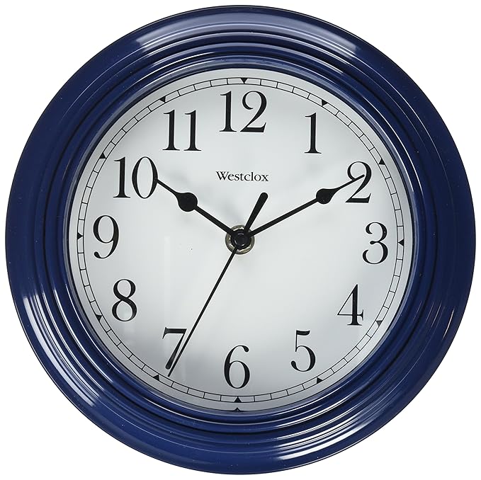 Buy Westclox 46985 8 1/2 Round Wall Clock Blue Online at Low Prices in