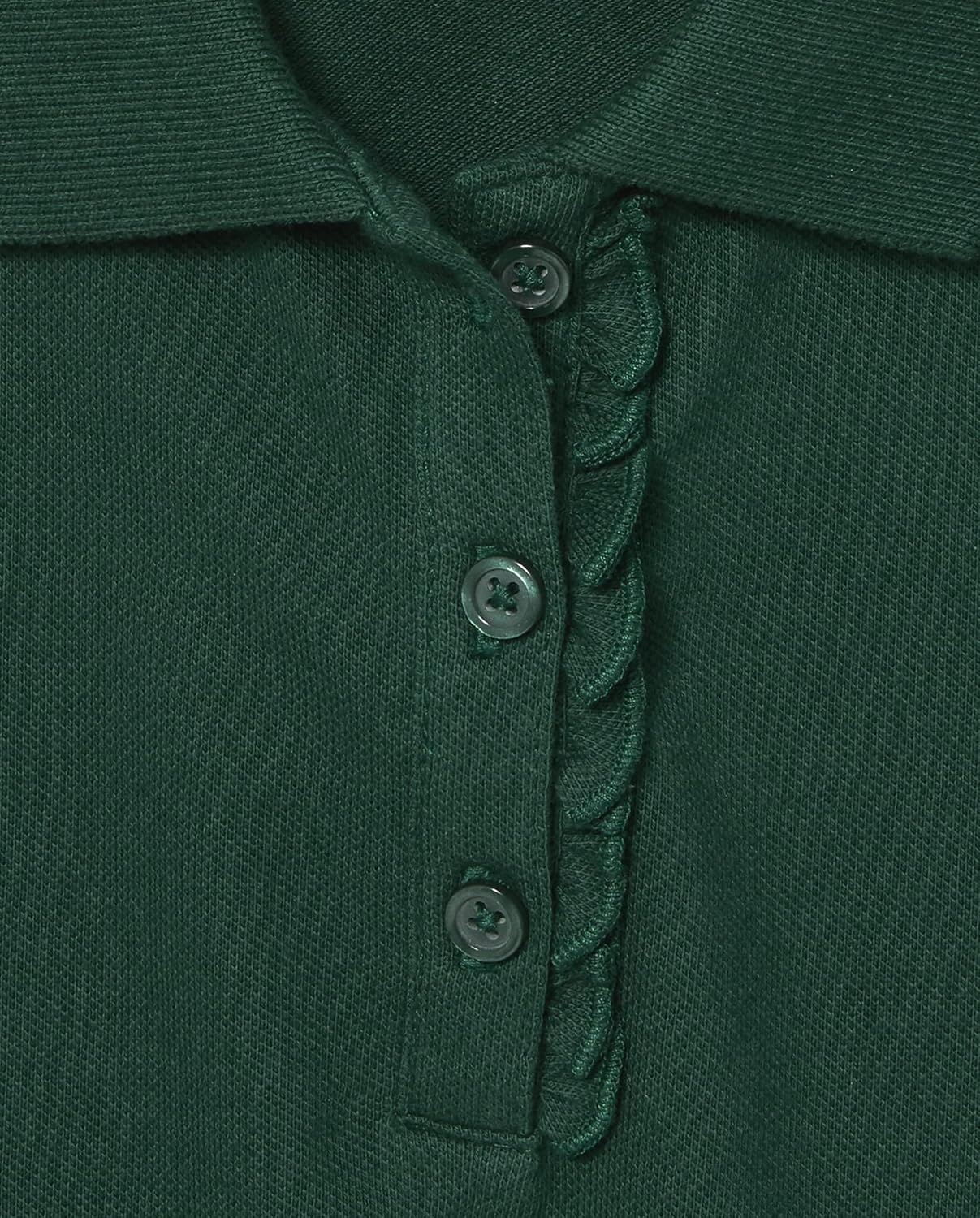 The Children's Place Girls Short Sleeve Ruffle Pique Polo, 2 Pack - Image 4