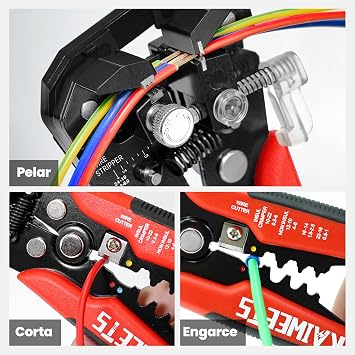 KAIWEETS Automatic Wire Stripping Pliers, 3 in 1 Professional Electrician Wire Stripper Combined with Cutting, Stripping and Crimping Terminals, Electrician Tools for Wire Stripping