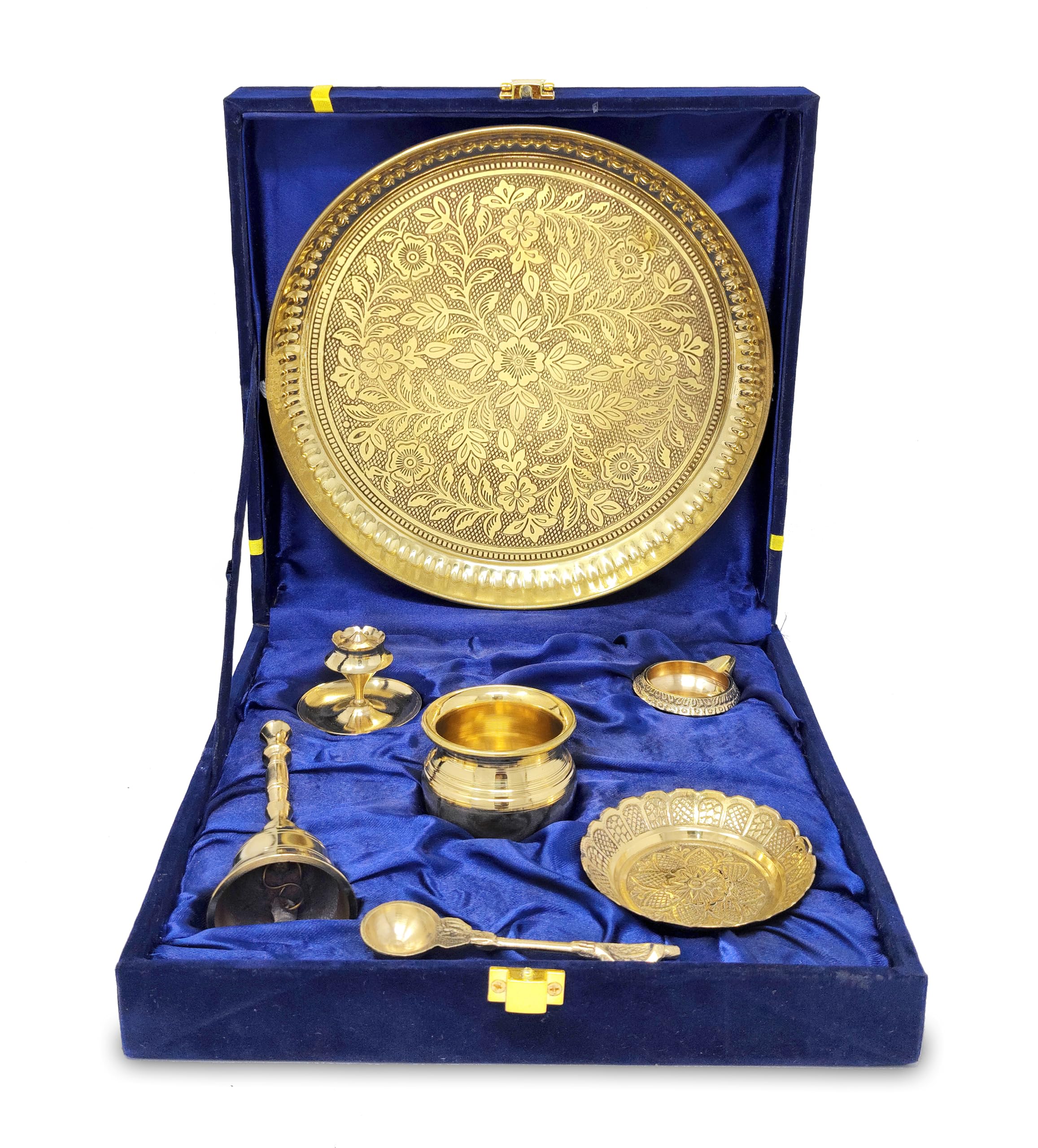Brass Pooja Thali Set - Diwali & Wedding Gifts -7