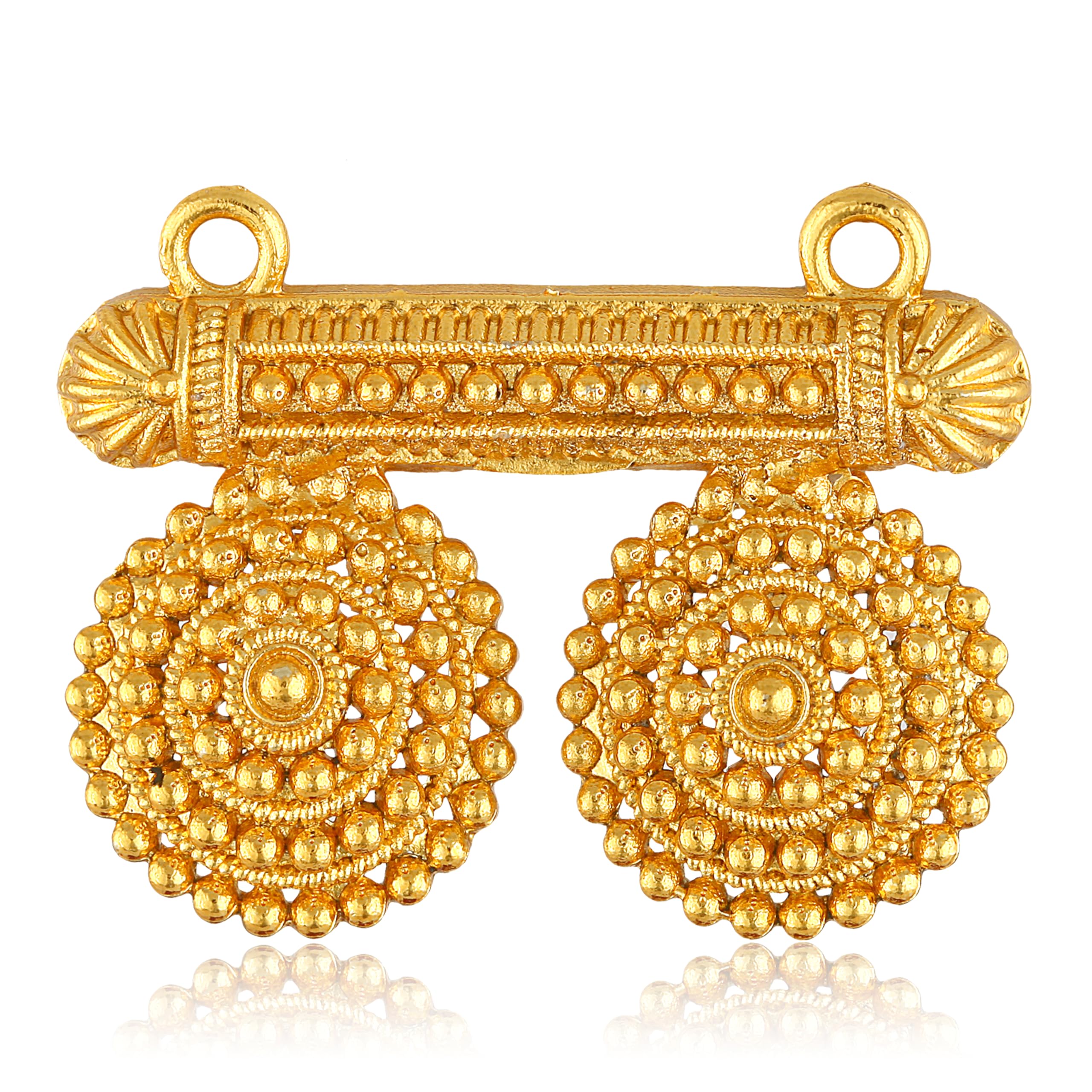 Vivastri's Round Shaped Traditional Alloy Gold Plated Designed & colourfull Mangalsutra Pendant/Tanamani For Womens (Only Pendant No Chain)-VIVA1582MSPG-ONLY-image-13