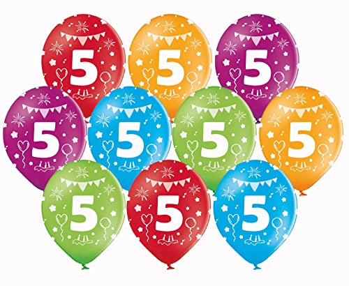 5. Geburtstagsdeko 9-teilig - Schneeflocken Ballons & Kerzen