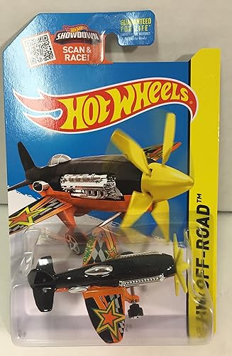 Hot Wheels 2015 HW Off-Road Mad Propz (Aeroplano) 92/250, Negro y Naranja
