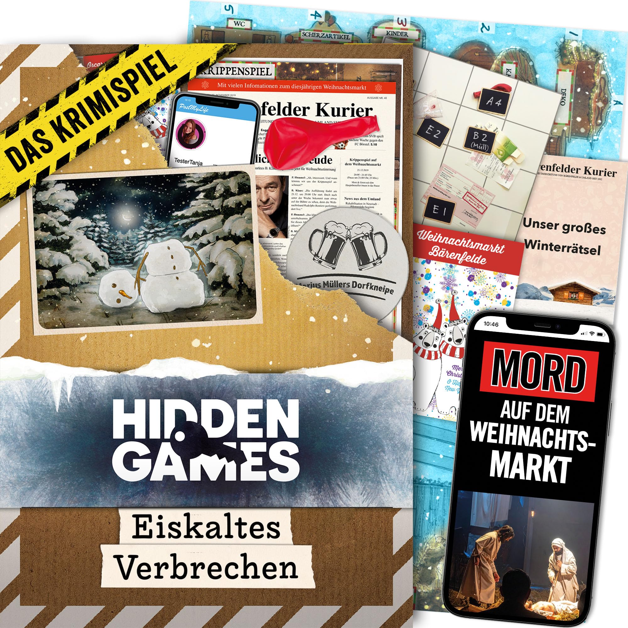 Hidden Games Tatort - Gioco da tavola dove bisogna risolvere un crimine, versione invernale (edizione tedesca)