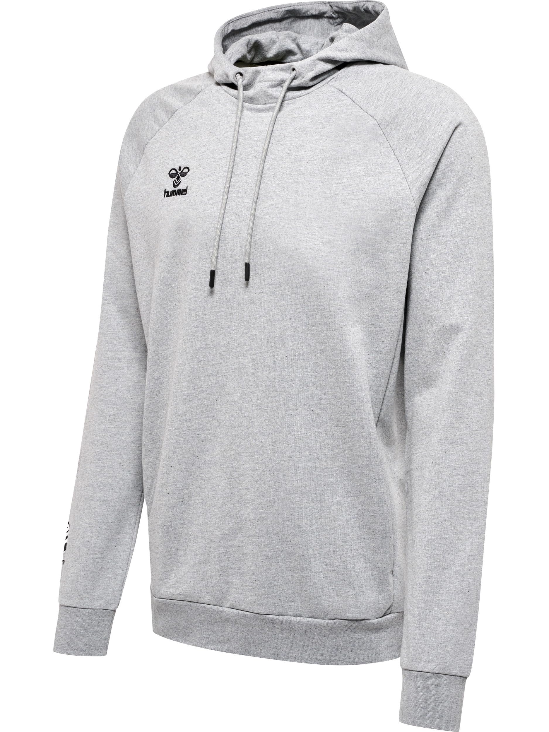 hummel Men's Hmlmove Grid Cotton Hoodie Hooded Sweatshirt Grey Melange