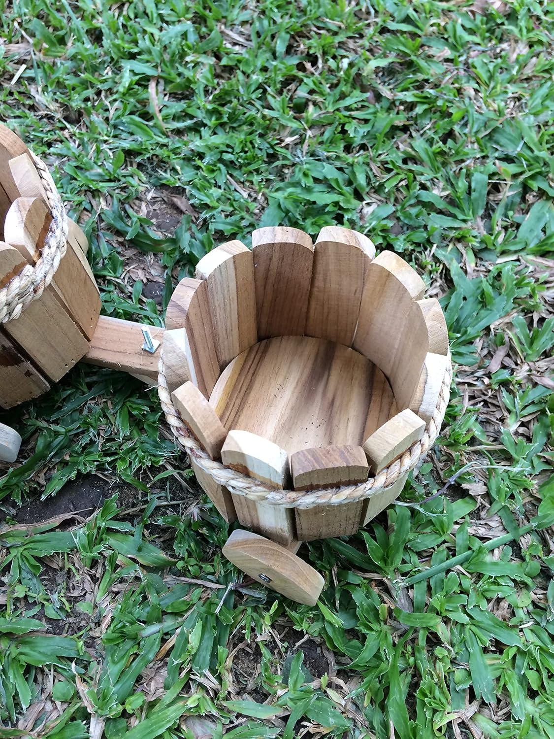 Wood Train Model Plant Containers Basket Holder Home Decor Garden Decor