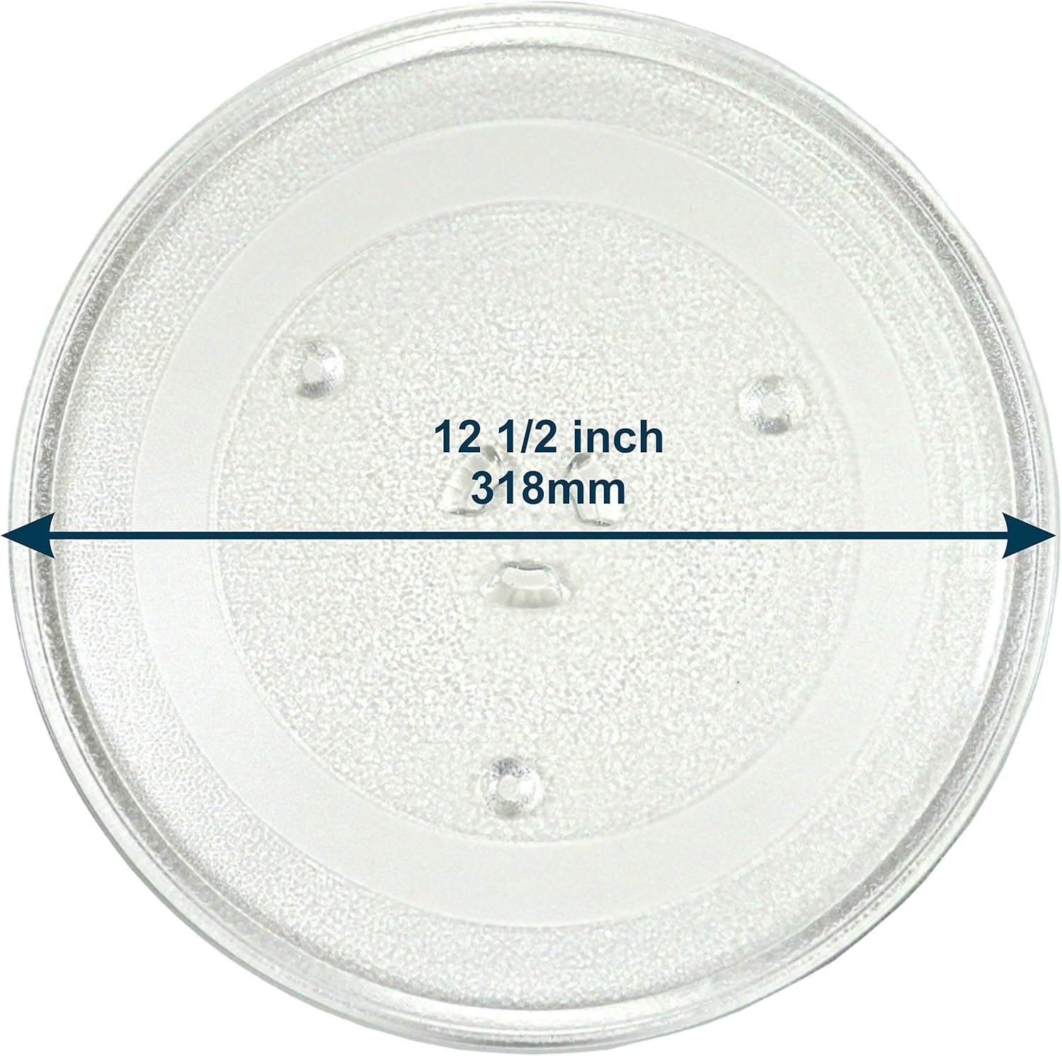 HQRP 12.5" 31.5cm Glass Turntable Tray Compatible with Maytag Frigidaire, Hotpoint, GE General Electric, Amana Samsung Magic Chef, Emerson Electrolux Microwave WB39X10002 Oven Plate 12.5-inch 315mm