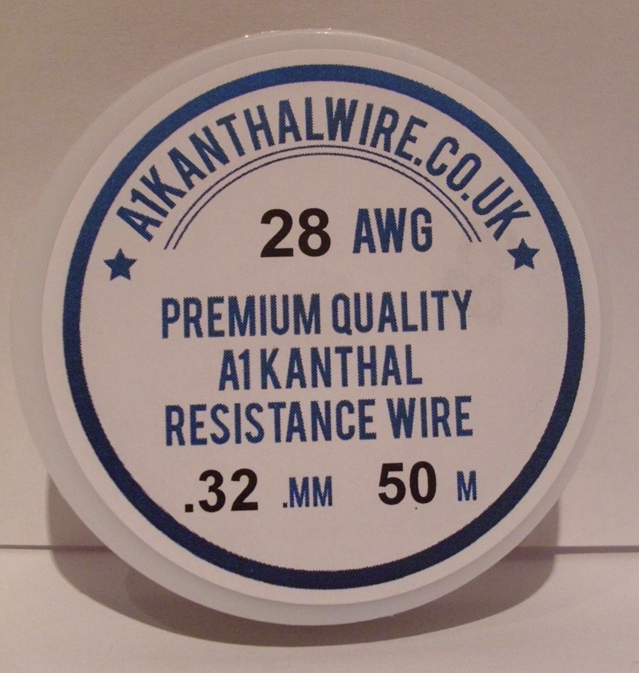 A1 Kanthal Type Resistance Wire - (28AWG) 0.32mm - 50 Metre Spool - 17.97 ohms/m Quality Coil Wire