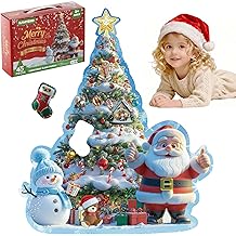Floor Puzzles for Kids Ages 3-5, Christmas Puzzles for Toddler Ages 4-6, 45 Pieces Jumbo Puzzles with Box, Christmas Toys for Gifts 3-8 Years Old