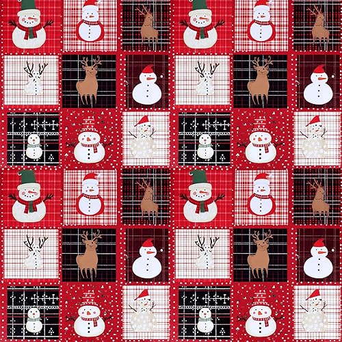 Peel and Stick Christmas Wallpaper Festive Snowman & Reindeer Holiday