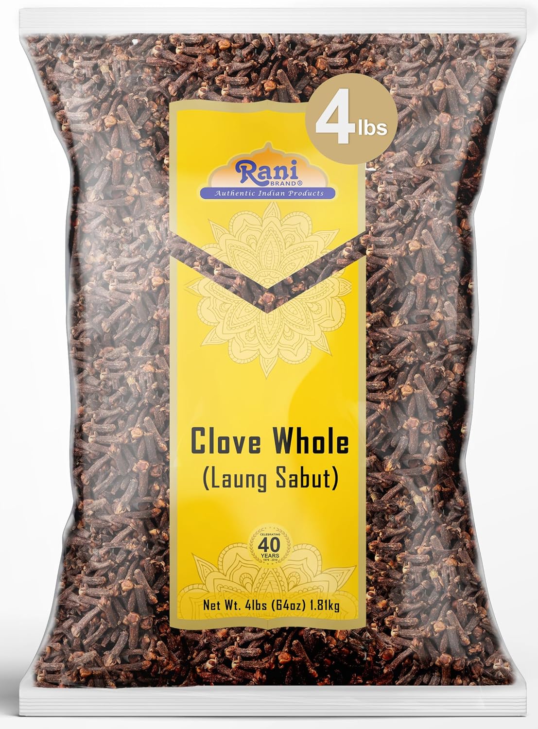 Rani Cloves Whole (Laung) 64oz (4lbs) 1.81kg Great for Food, Tea, Pomander Balls and Potpourri, Hand Selected, Spice, Bulk ~ All Natural | NON-GMO | Kosher | Vegan | Gluten Friendly | Indian Origin