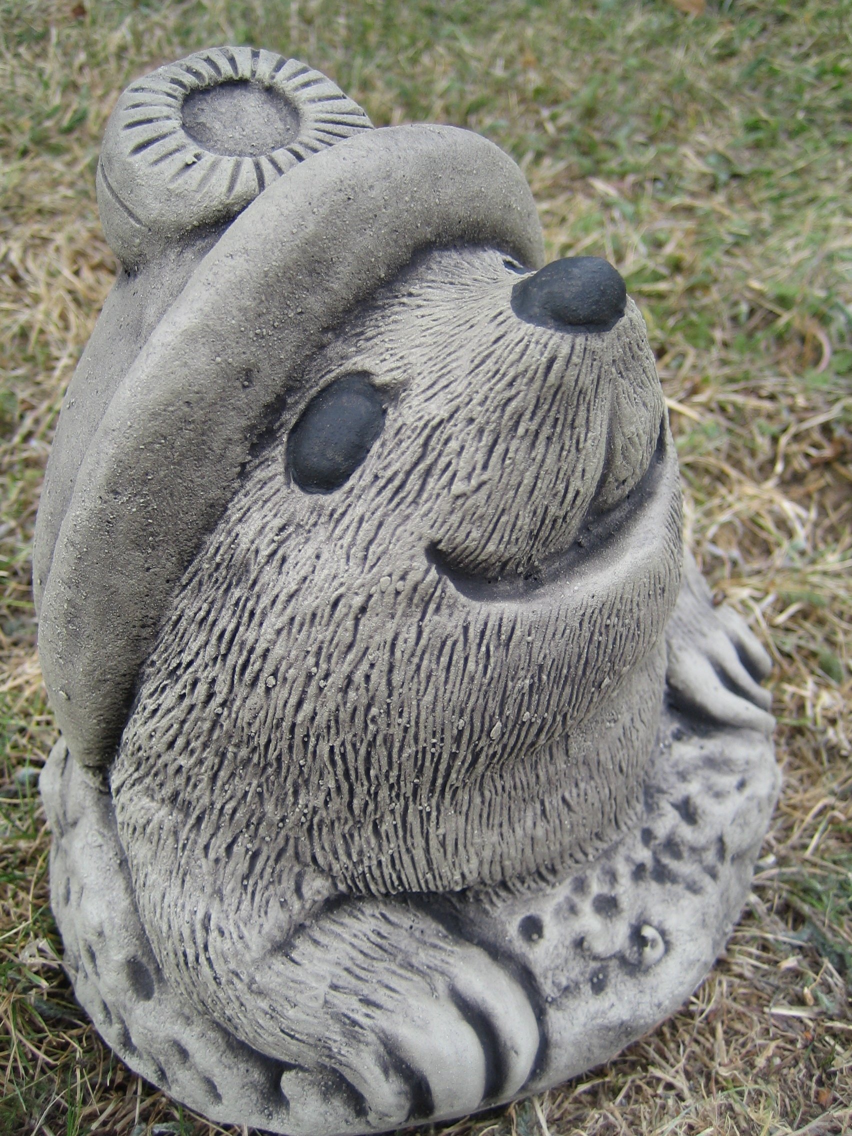 Neilsstonecraft Grey Large Mining Mole Stone Garden Ornament