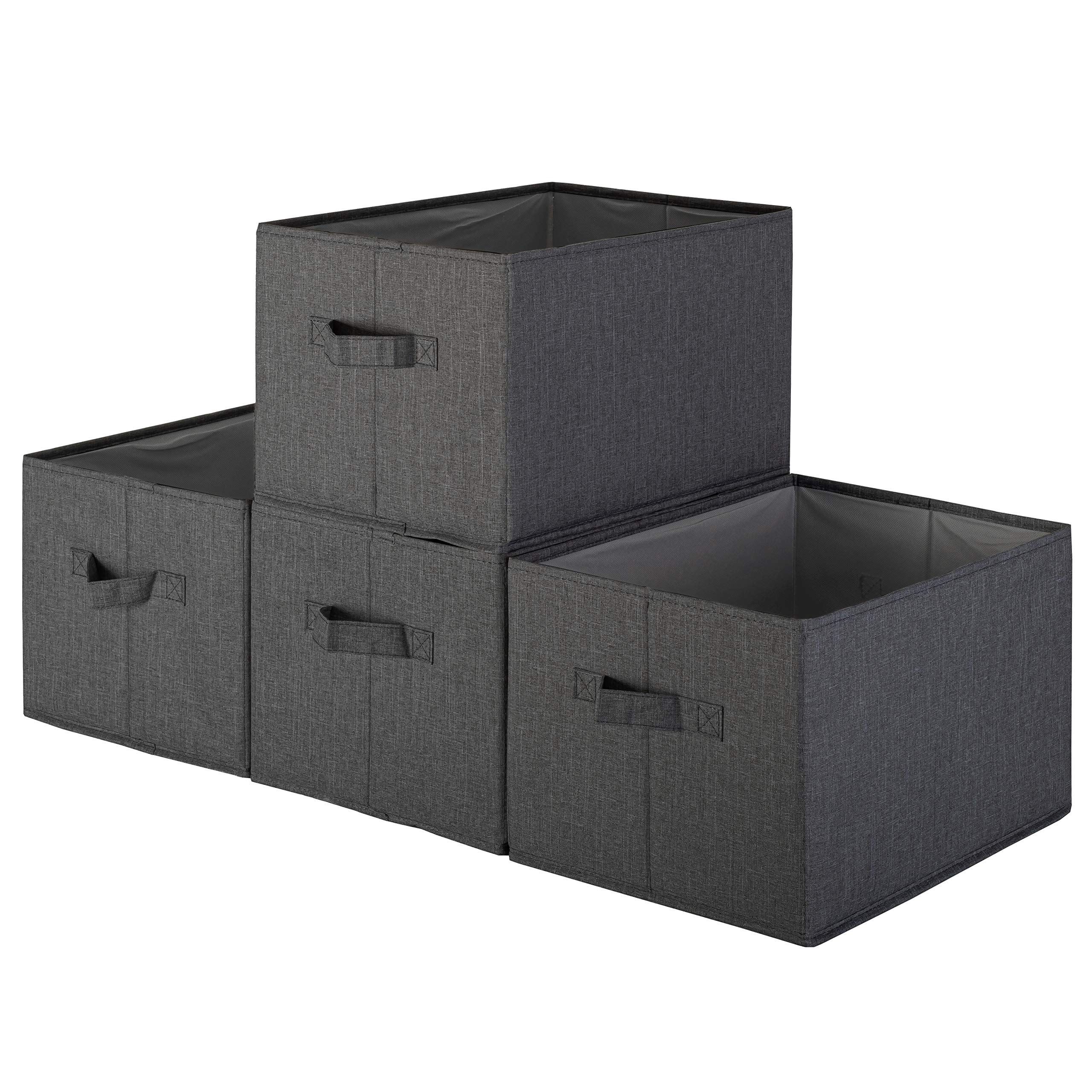 Buy Pomatree Storage Baskets 4 Pack Sturdy Large Fabric Bins