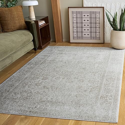 SAFAVIEH Area Rug 4x6 - Adirondack Collection - Distressed Vintage Floral Design