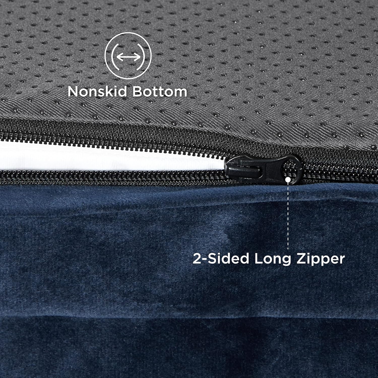 Bedsure Orthopedic Dog Bed for Extra Large Dogs - XL Waterproof Dog Bed Medium, Foam Sofa with Removable Washable Cover, Waterproof Lining and Nonskid Bottom Couch, Pet Bed, Navy Blue : Pet Supplies