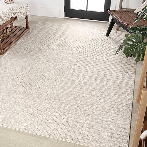 Eyely NCS100B-3 - Alfombra escandinava Skagen minimalista curva geométrica para interiores, moderna, contemporánea, costera, bohemio, dormitorio, Eyely NCS100B-3 - Alfombra escandinava Skagen minimalista curva geométrica para interiores, moderna, contemporánea, costera, bohemio, dormitorio,