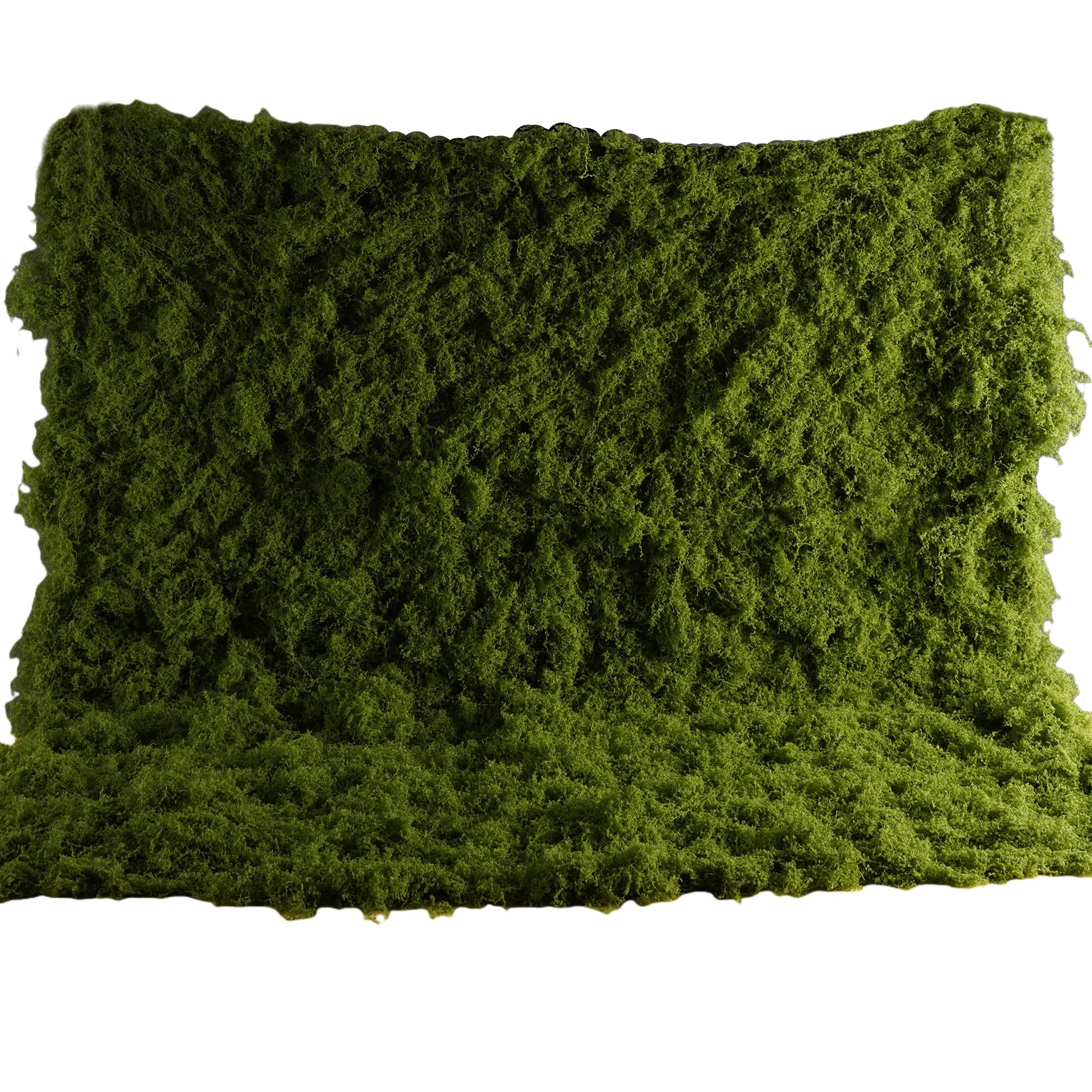 BYHER Fake Moss Mat Artificial Moss Roll - 39" x 39" Cloud Soft Feel Moss Table Runner for Decor, Faux Grass Mat for Crafts, DIY Fairy Garden, Wedding & Party Decorations (Realistic Green: 100x100cm)