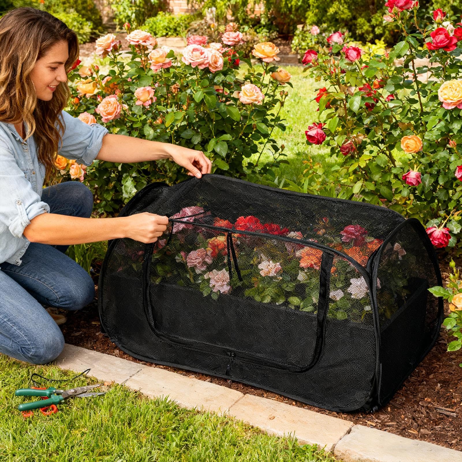 Filet de protection pour parterre de jardin, 114,3 x 49,8 x 45,0 cm, pour protéger les , les cultures agricoles et les tomates pour le jardinage