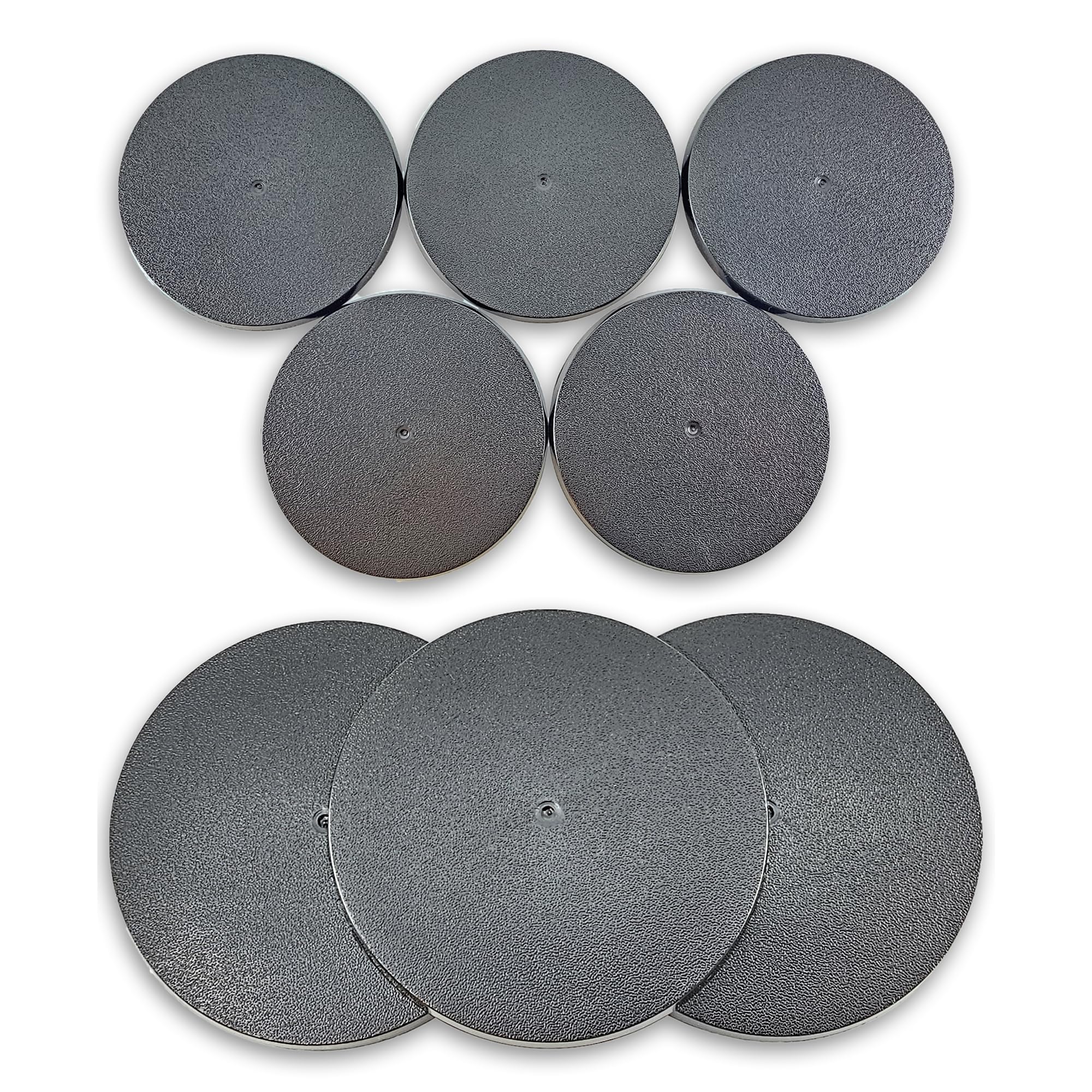 Hobby Heaven 90mm Round Plastic Warhammer Bases - Black Miniature Bases for Wargaming Miniatures Figures - Model Painting Plastic Figures Wargame Miniatures - Durable Tabletop Games Basing (5 pcs)