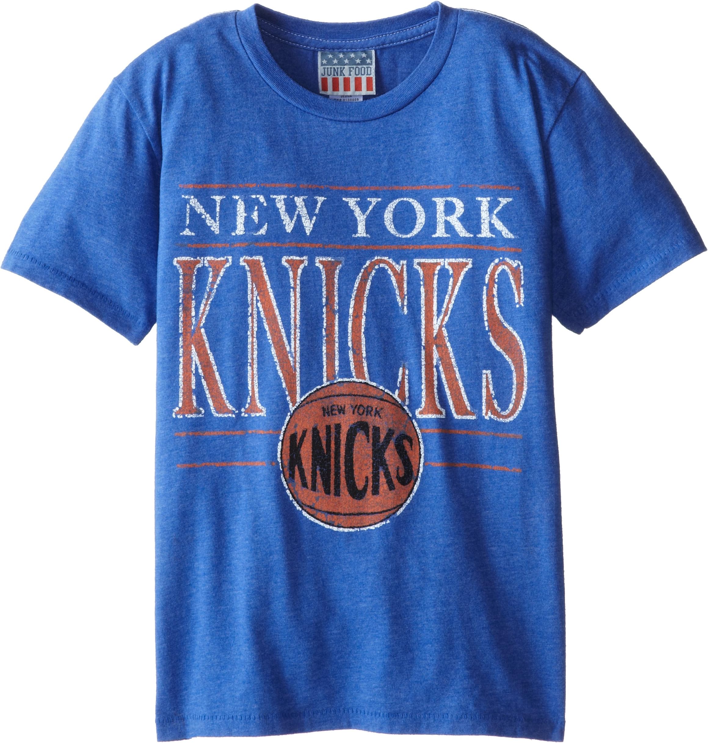 NBA New York Knicks Youth Vintage Heather Short Sleeve Crew T-Shirt, Liberty