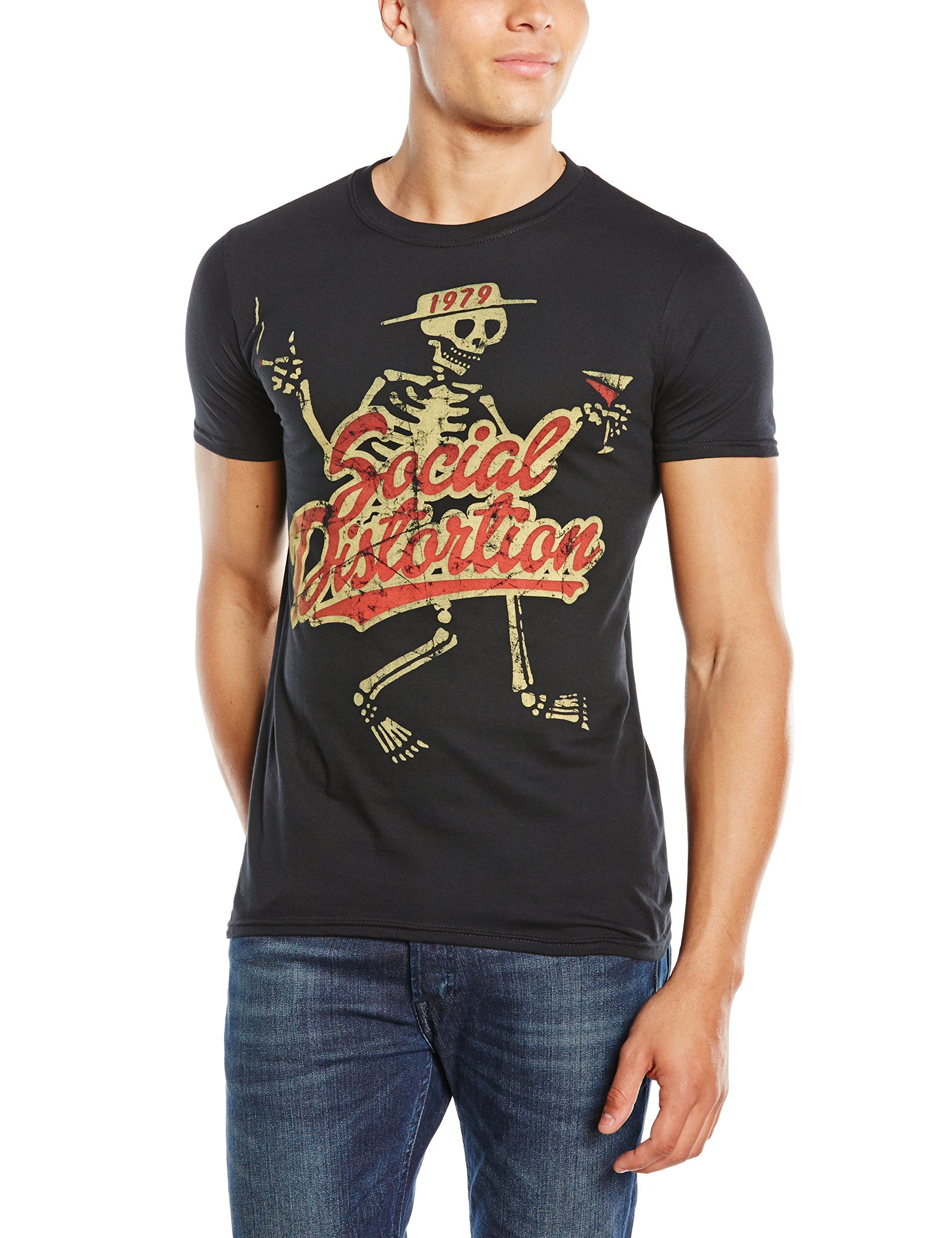 Social Distortion Men's Vintage 1979 Short Sleeve T-Shirt, Black, Medium