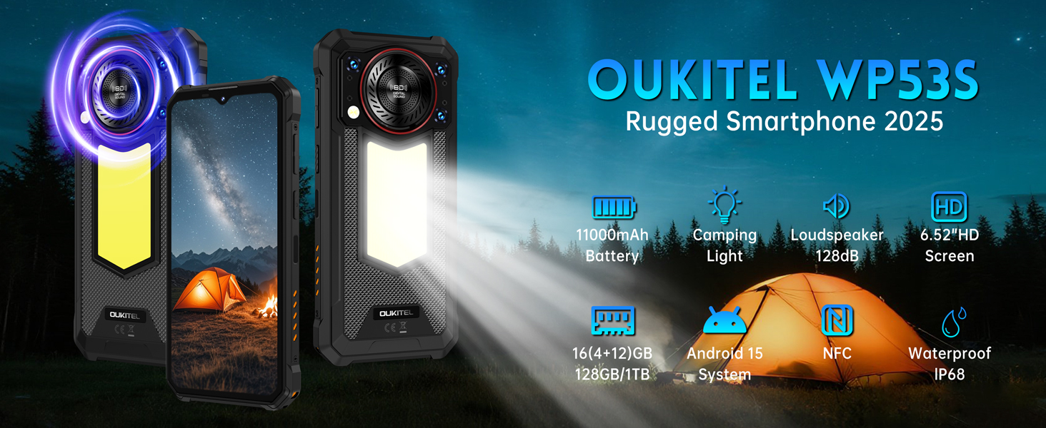 OUKITEL WP53S Android 15 タフネススマホ SIMフリー Amazon | OUKITEL WP53S Android 15 タフネススマホ simフリー