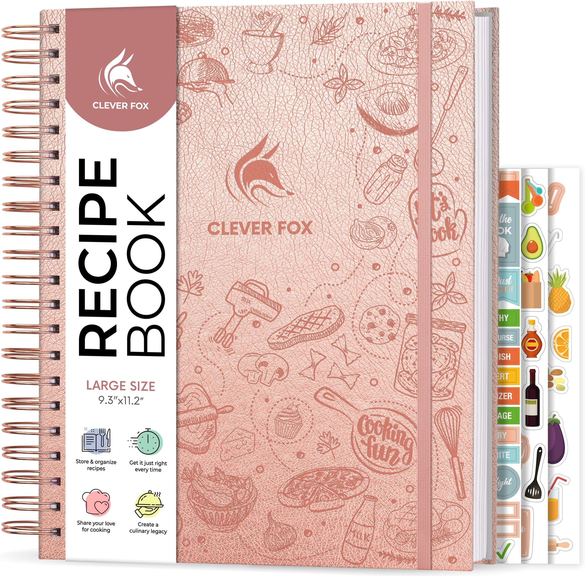 Clever Fox Recipe Book Spiral Blank Family Cookbook