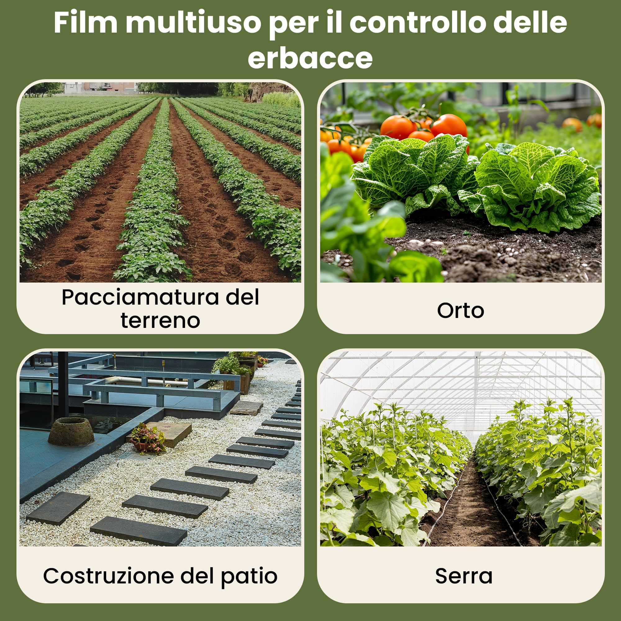 GARDENIX Telo anti-erbacce 50m² (1m x 50m) - Permeabile all'acqua 100g/m² - Nero resistente ai raggi UV, telo vlies per orto, protezione contro le erbacce, telo da giardino, telo per aiuole, telo per