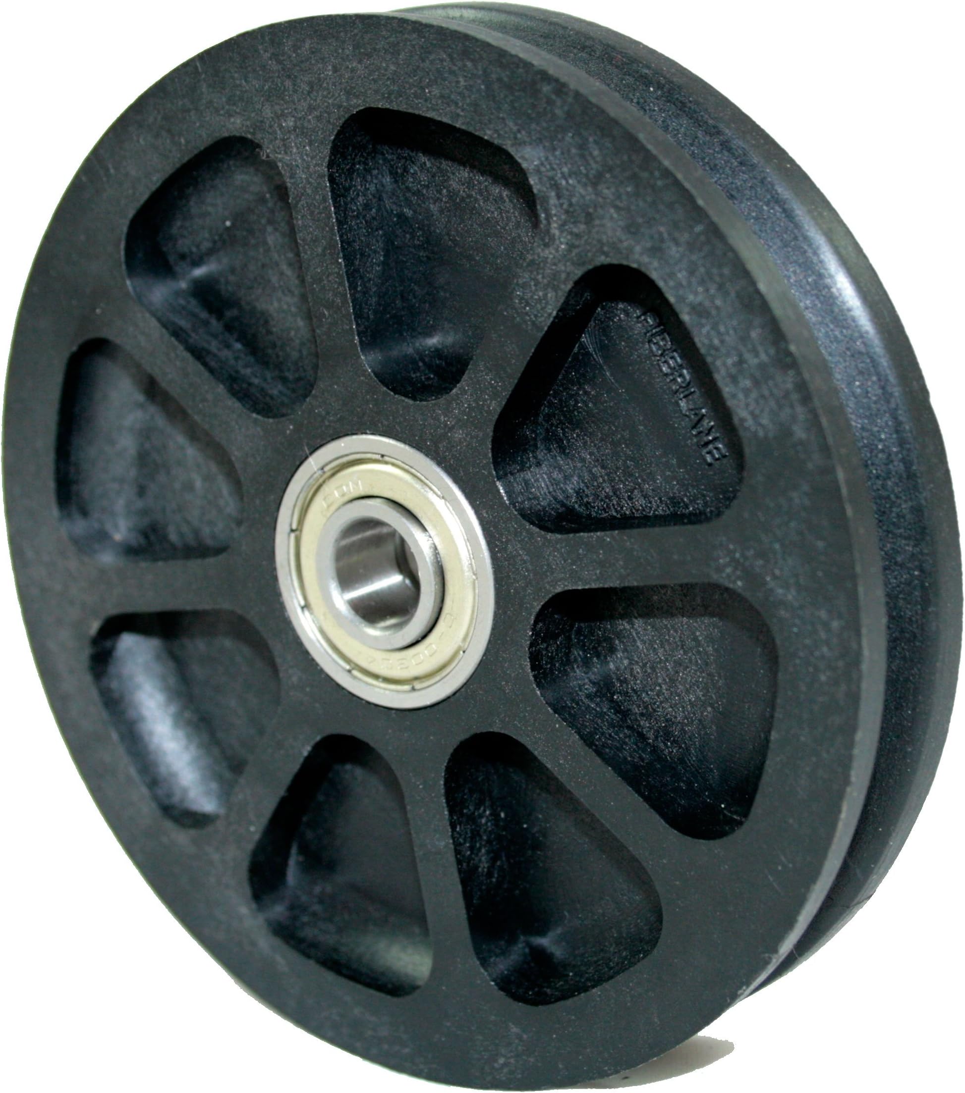 Idler Pulley 4"/100mm for Wire, Cable, Rope and Cord up to 1/8" with Double Ball Bearing and Integrated spacers, Heavy Duty - Made in Germany