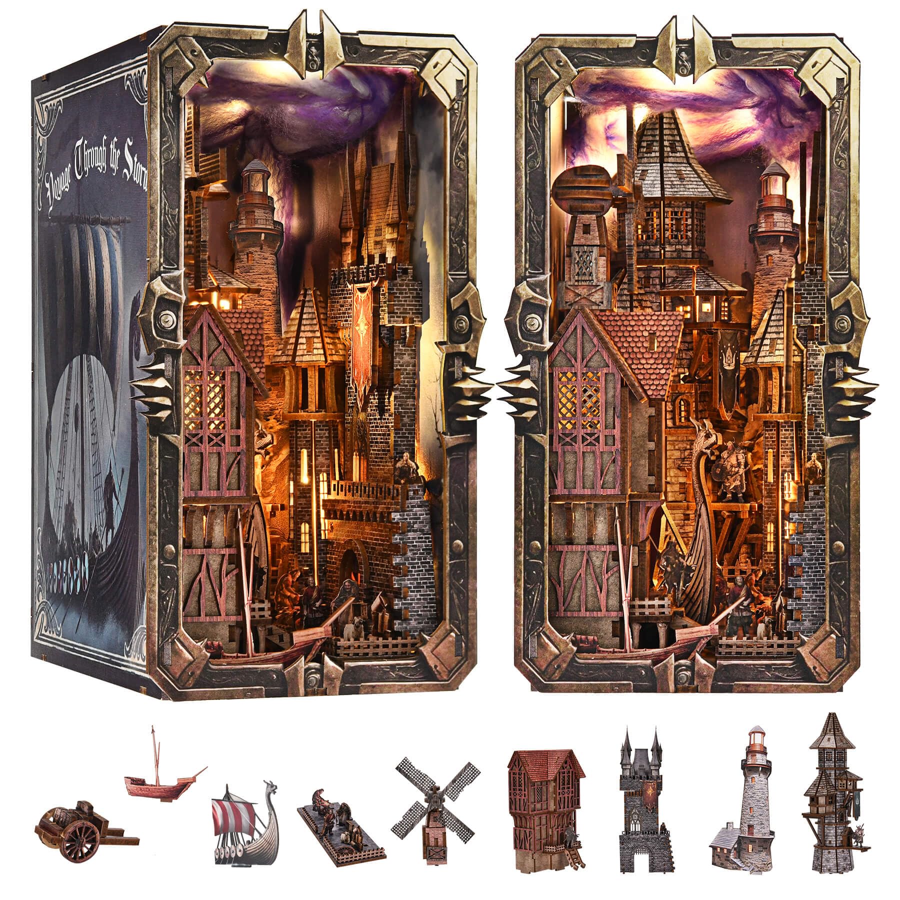 Amazon.com: fifijoy Viking Book Nook Kit - DIY Miniature House