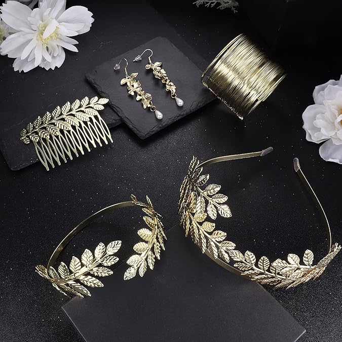 ORAZIO 6 Pezzi Costume Dea Greca Accessori Donna Gioielli Capelli