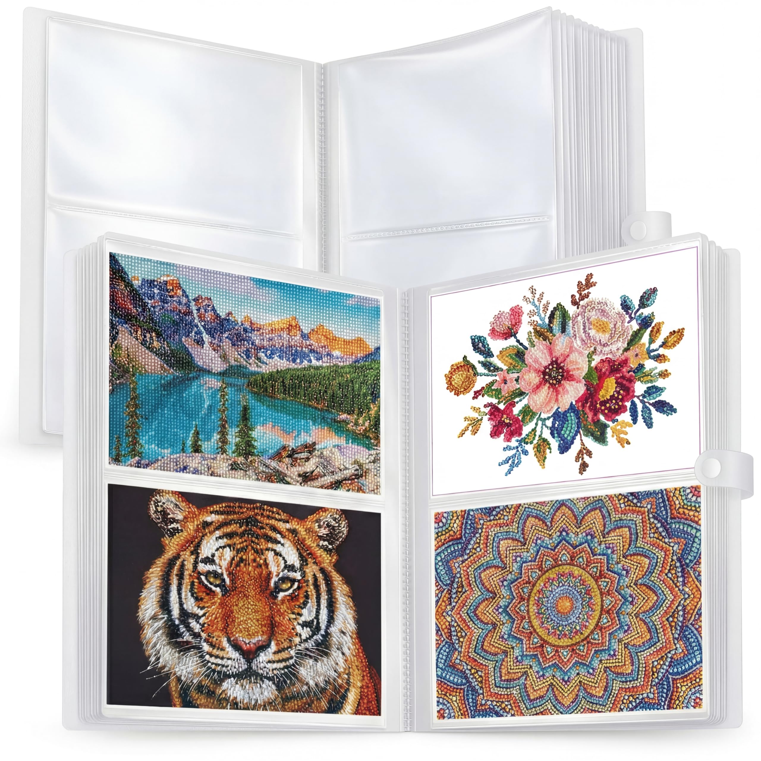 Livre de rangement pour peinture diamant classeur organiseur d'œuvres 80 pages