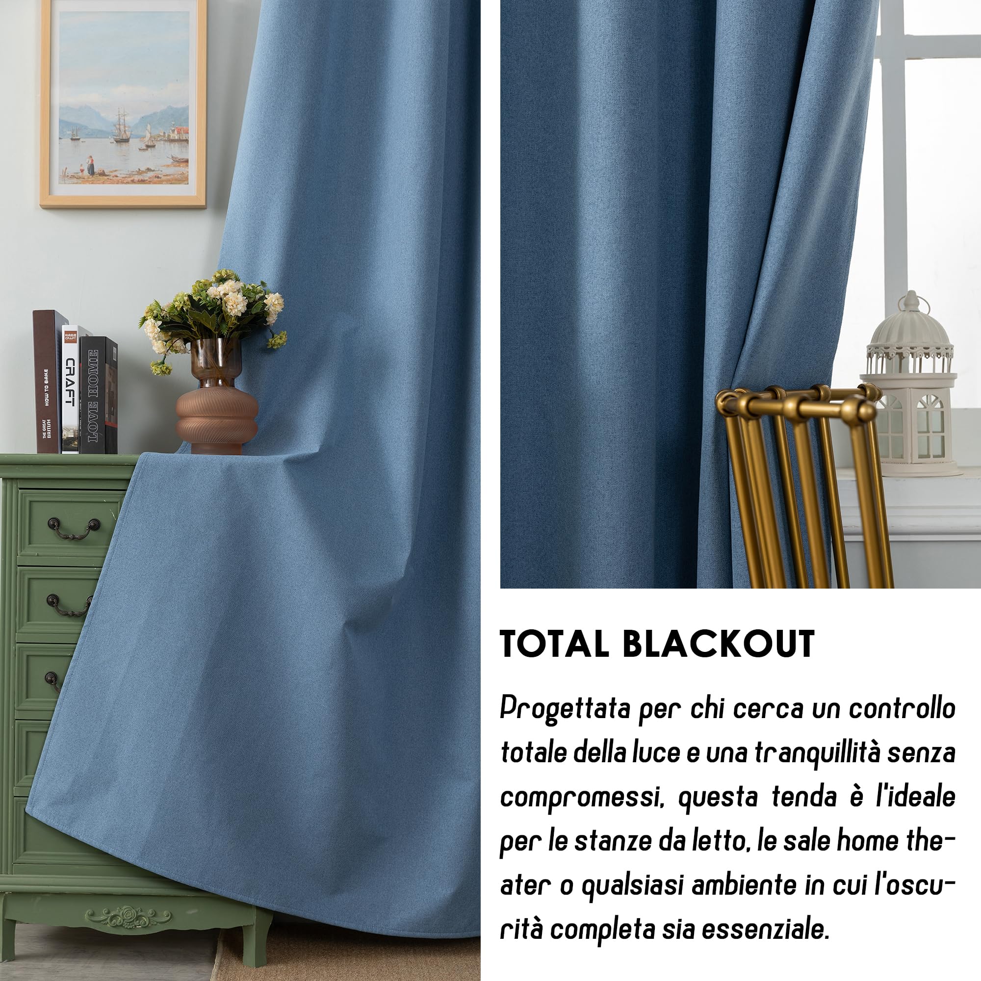 Cortinas Opacas Capri GIRASOLE - Térmicas, Diseño Plateado Trenzado, 70x150 Cm (Pack 2 Paneles)