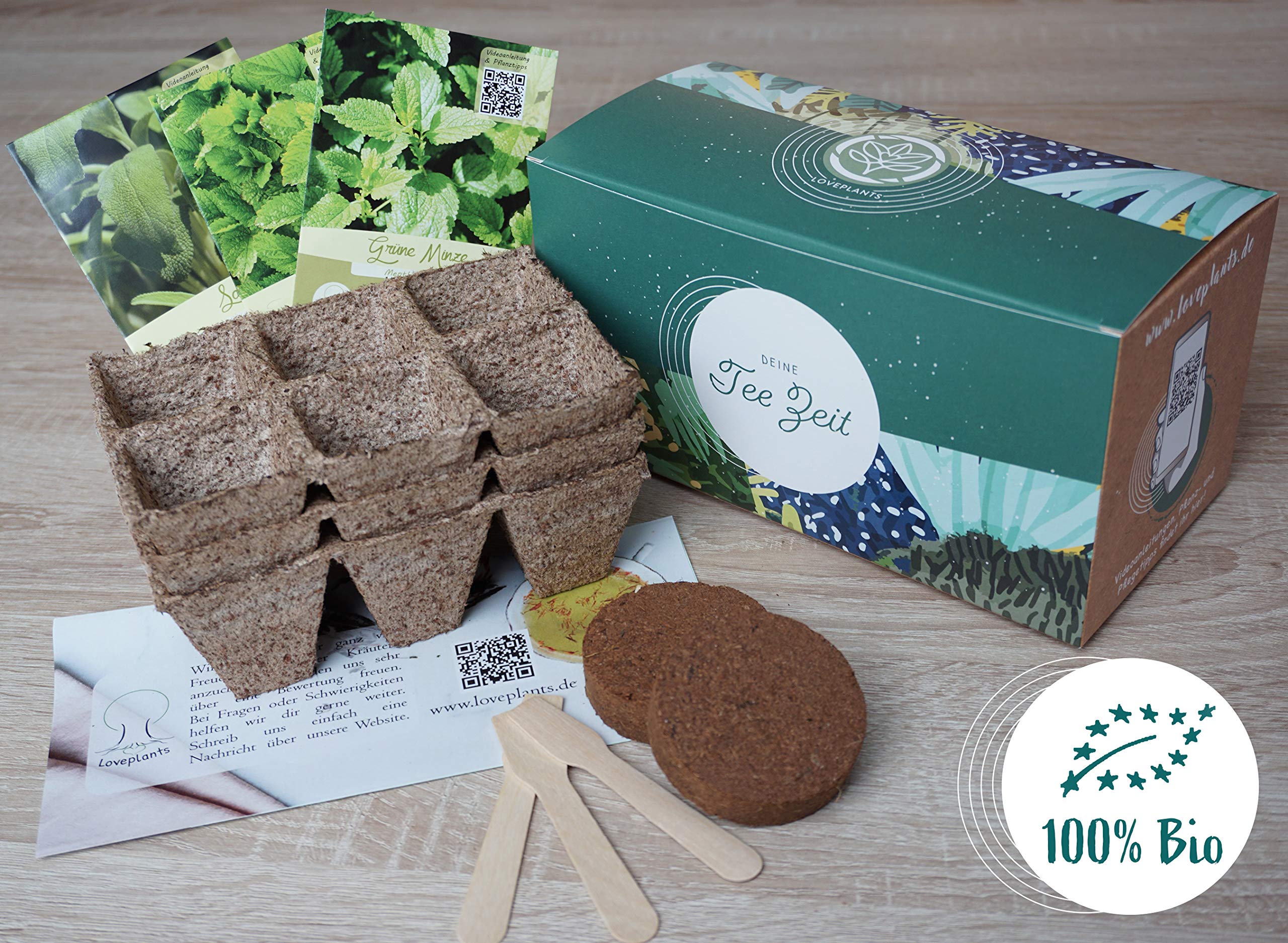 regalo Set de cultivo – Bio té hierbas Juego de plantas con 3 ...