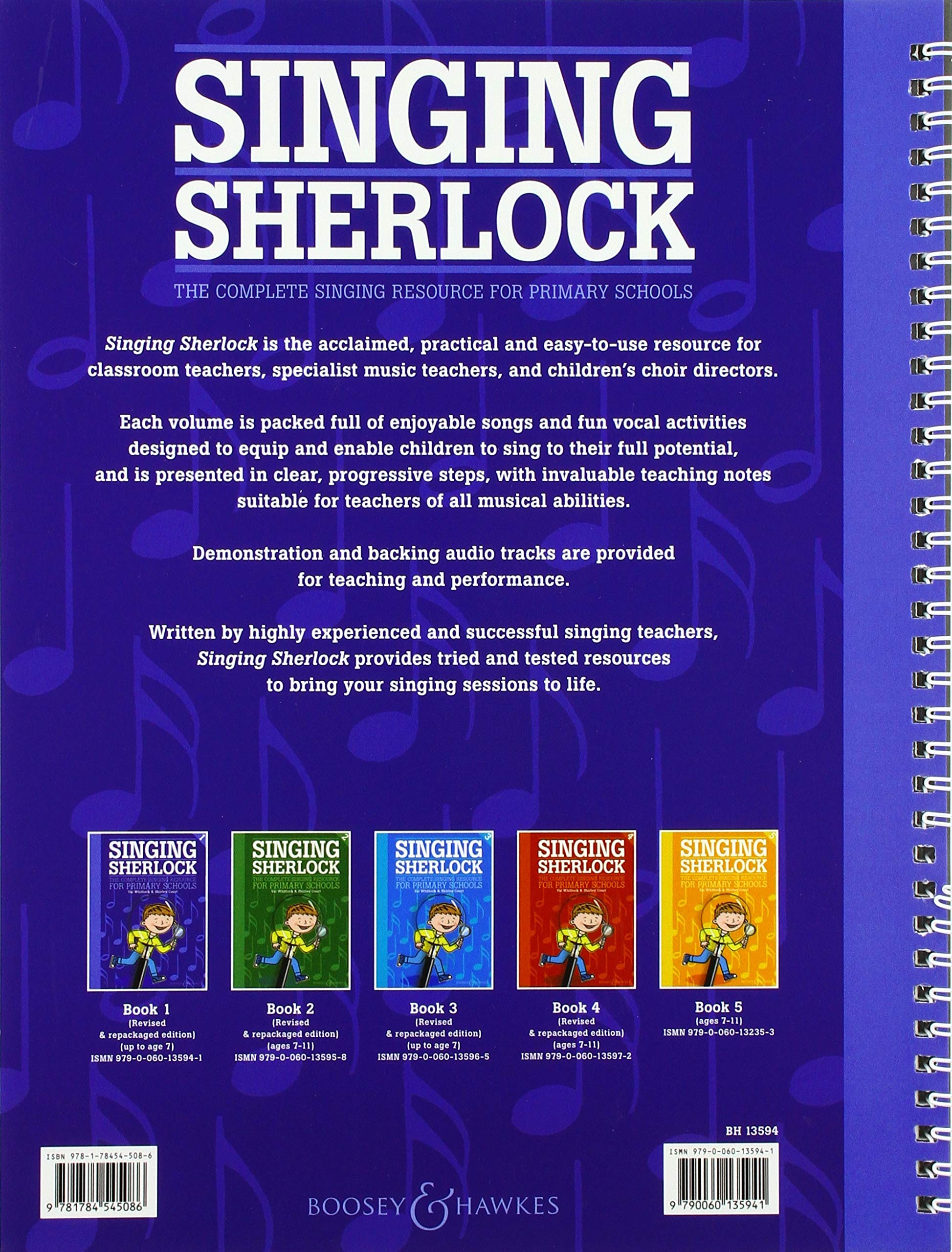 Singing Sherlock Volume 1 - The complete singing resource for primary schools up to age 7 - Children's choir with piano - Sheet Music with CD - Singing Sherlock Series - Boosey & Hawkes (BH 13594)