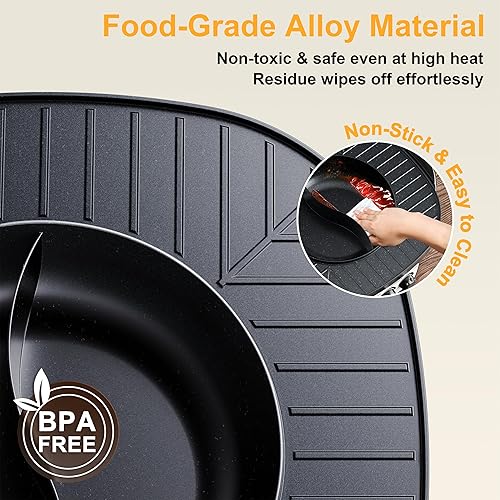 Miniatura 5 de Stariver Olla eléctrica con parrilla 2 en 1, barbacoa coreana interior y Shabu Shabu, cuenta con revestimiento antiadherente fácil de limpiar,