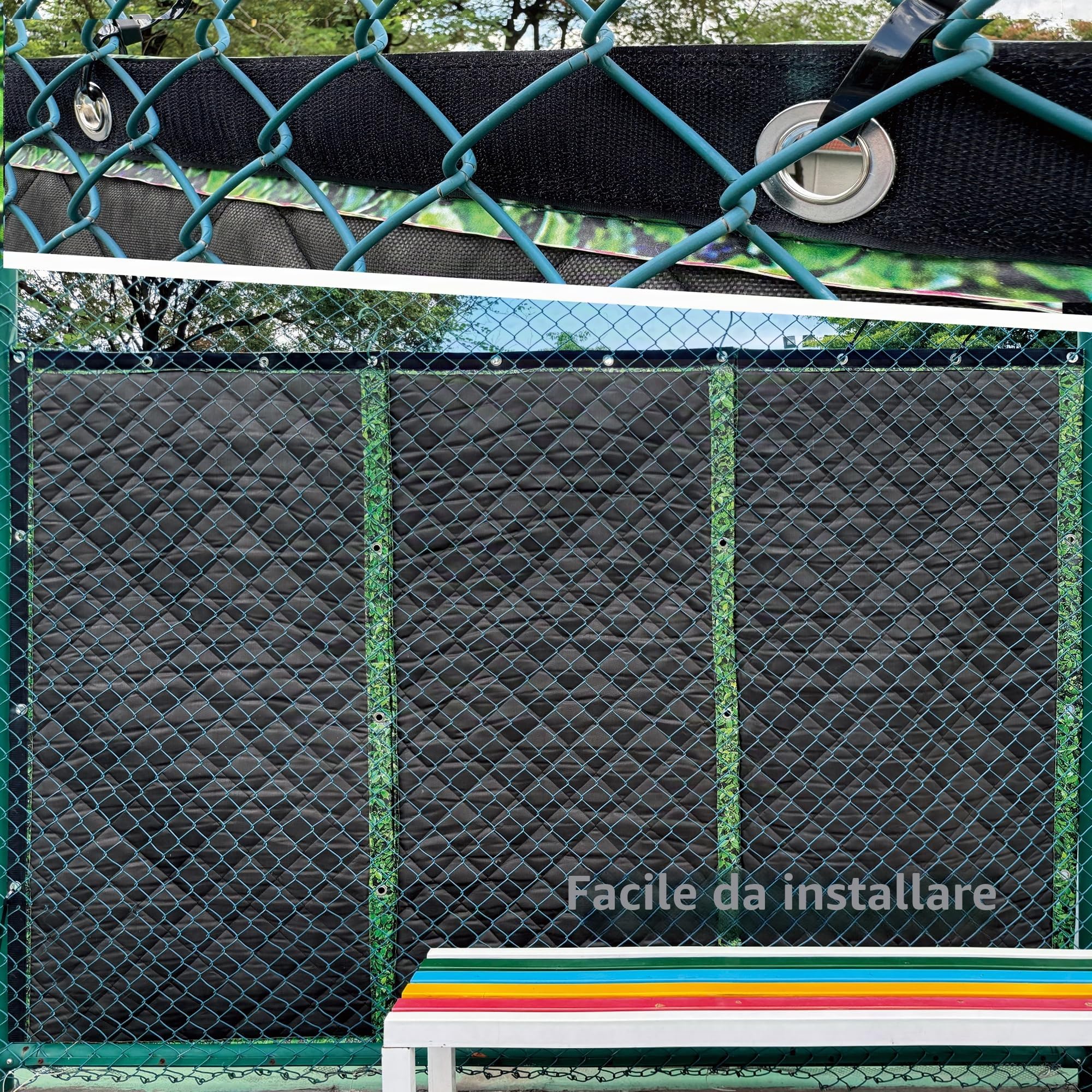 Barriera acustico per esterni, 100 x 200 cm, coperta insonorizzata, barriere in cantieri, condizionatori d'aria, stadi e fabbriche, ecc. (confezione da 1)