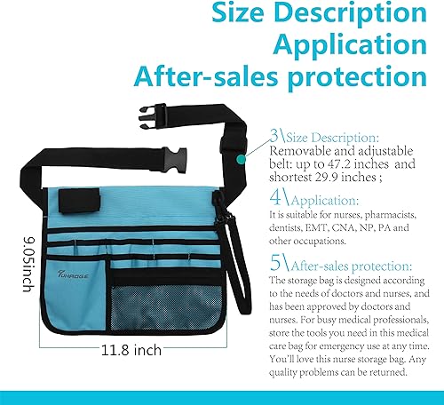 Vista 43 de Bolsa de almacenamiento de enfermera Bolsa de almacenamiento multifuncional para enfermeras, kit médico Bolsa de cintura práctica bolsa de SL46BH