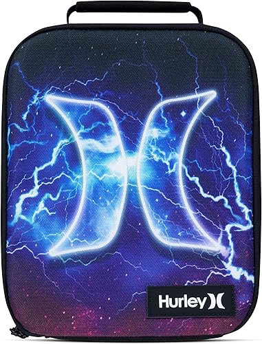 Miniatura 8 de Hurley Men's Insulated Lunch Tote Bag Gris oscuro jaspeado camuflaje,Negro -,azul (Blue Lazer),Gris oscuro