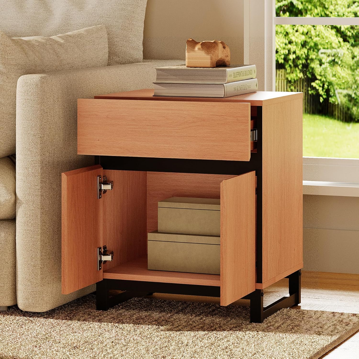 WAMPAT Dresser and Nightstand Set of 3, 63 Inches Dresser with 6 Drawers, 2 Nightstand with Drawer and Cabinet for Bedroom, Bedroom Furniture Set, Mocha