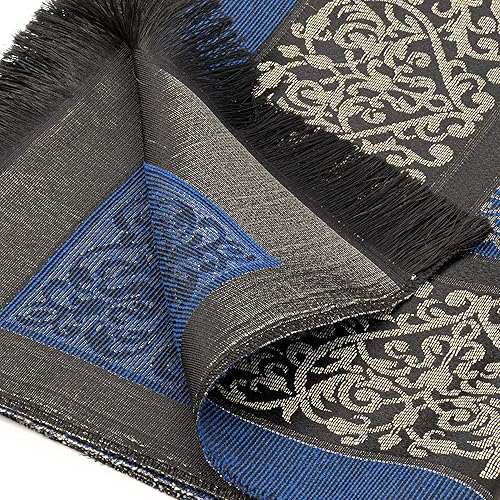 Miniatura 16 de Modefa Tapete de oración islámica turca, felpilla tejida fina, Janamaz Sajada, regalo musulmán Ramadán Eid con cuentas de oración Tesbih, juego