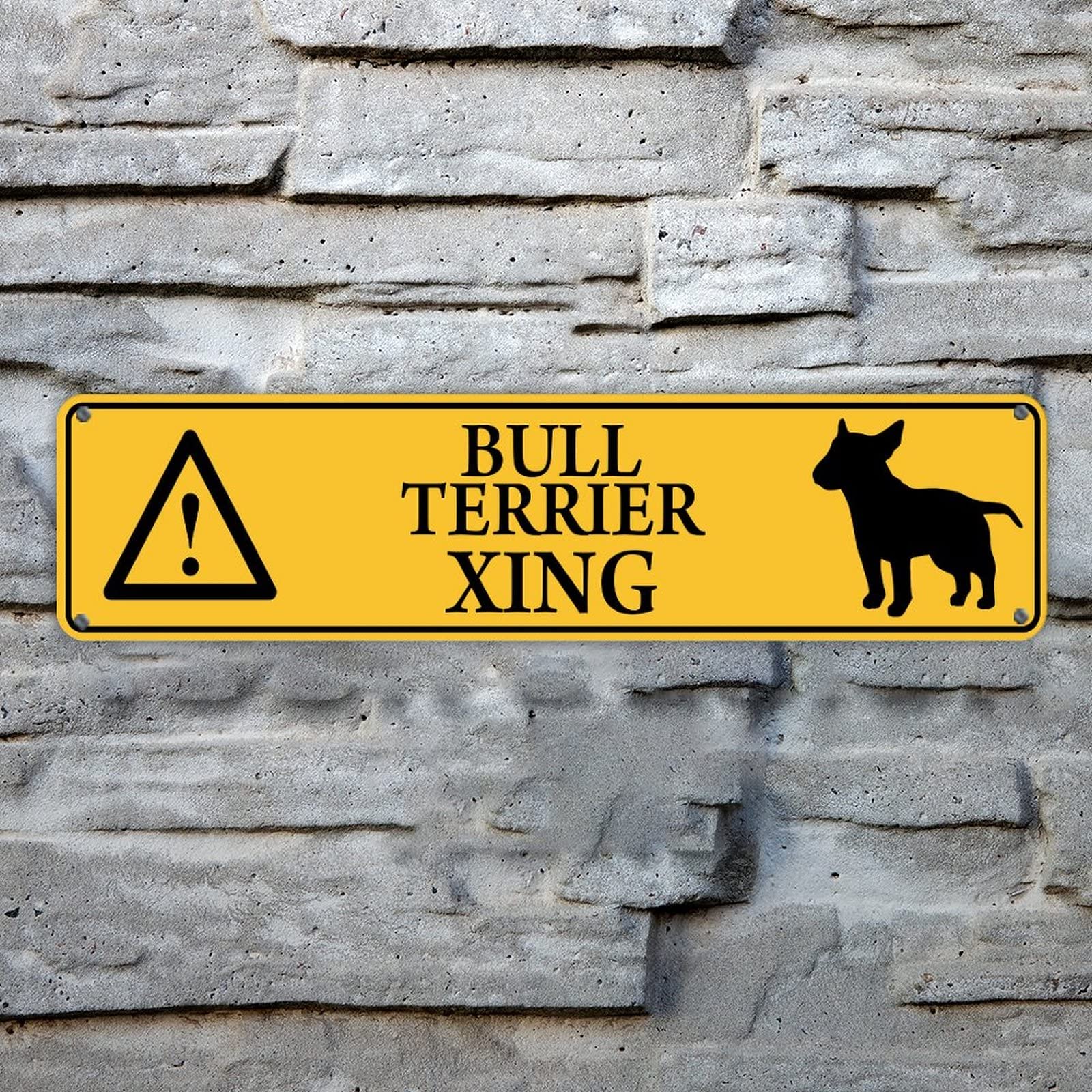 Déco Bull Terrier Xing en métal, le cadeau vintage parfait pour les passionnés de chiens