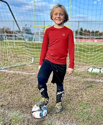 Miniatura 5 de G Gradual Youth Boys Compression Thermal Shirt Long Sleeve Fleece Undershirt for Boy Football Baseball Soccer Base Layer