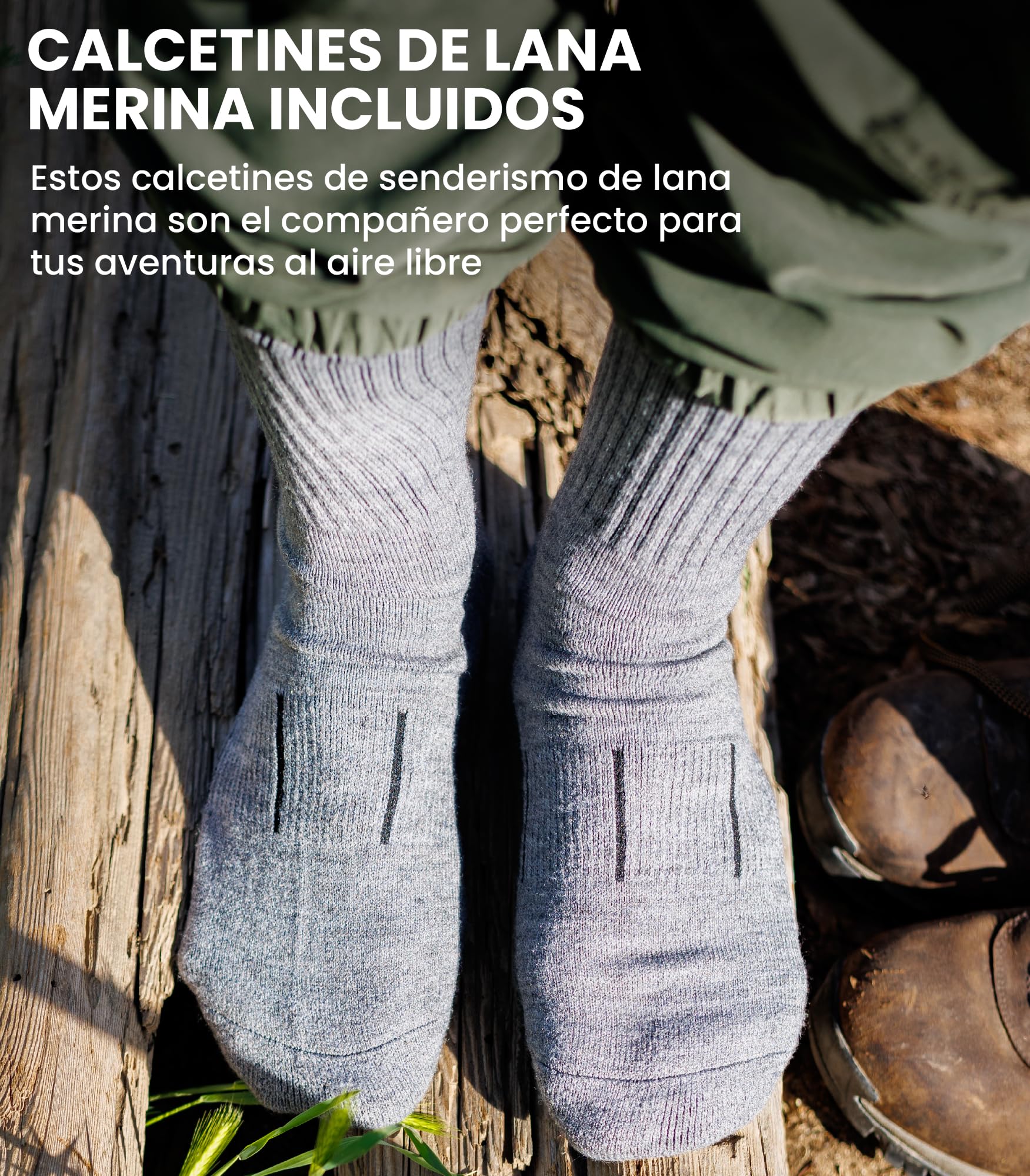 Merino.tech Camiseta Lana Merino Mujer — 100% Merino Lana Camiseta Interior Mujer con Calcetines