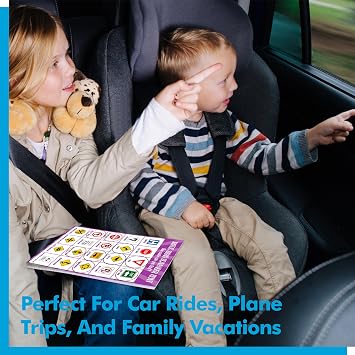 Gethelud 2 Pack Road Trip Game Pads, 10 Games (Categories, Dot & Boxes, Tic-tac-Toe, Scavenger Hunt Bingo), Pen Pencil Paper Game, Plane Trip/Car Travel/Getaway Activity Pad for Kid, Adult