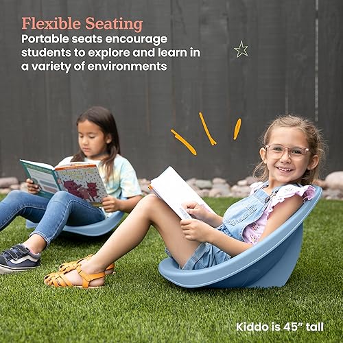 Miniatura 59 de ECR4Kids Leaf - Asiento de suelo, silla mecedora, color chocolate, 6 piezas Chocolate,Azul,Tono tierra,Verde Fern,Gris,Verde cazador,Naranja,Azul