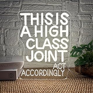 This Is A High Classy Joint Neon Sign Vintage Style Bedroom Neon Sign Fu...