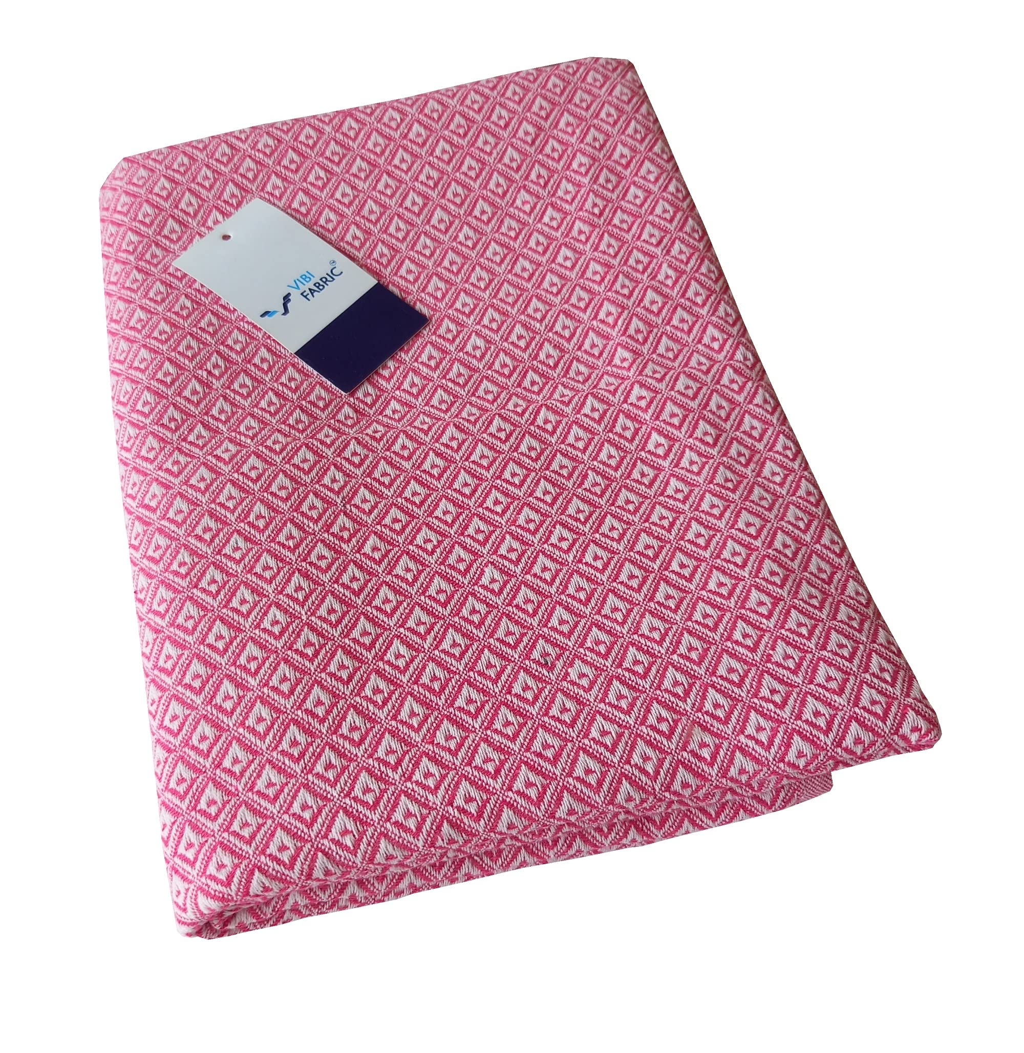Cotton Bath Towels Large Size 75cm x 150cm - Pack of 1- Diamond Design (Pink)-picture-31