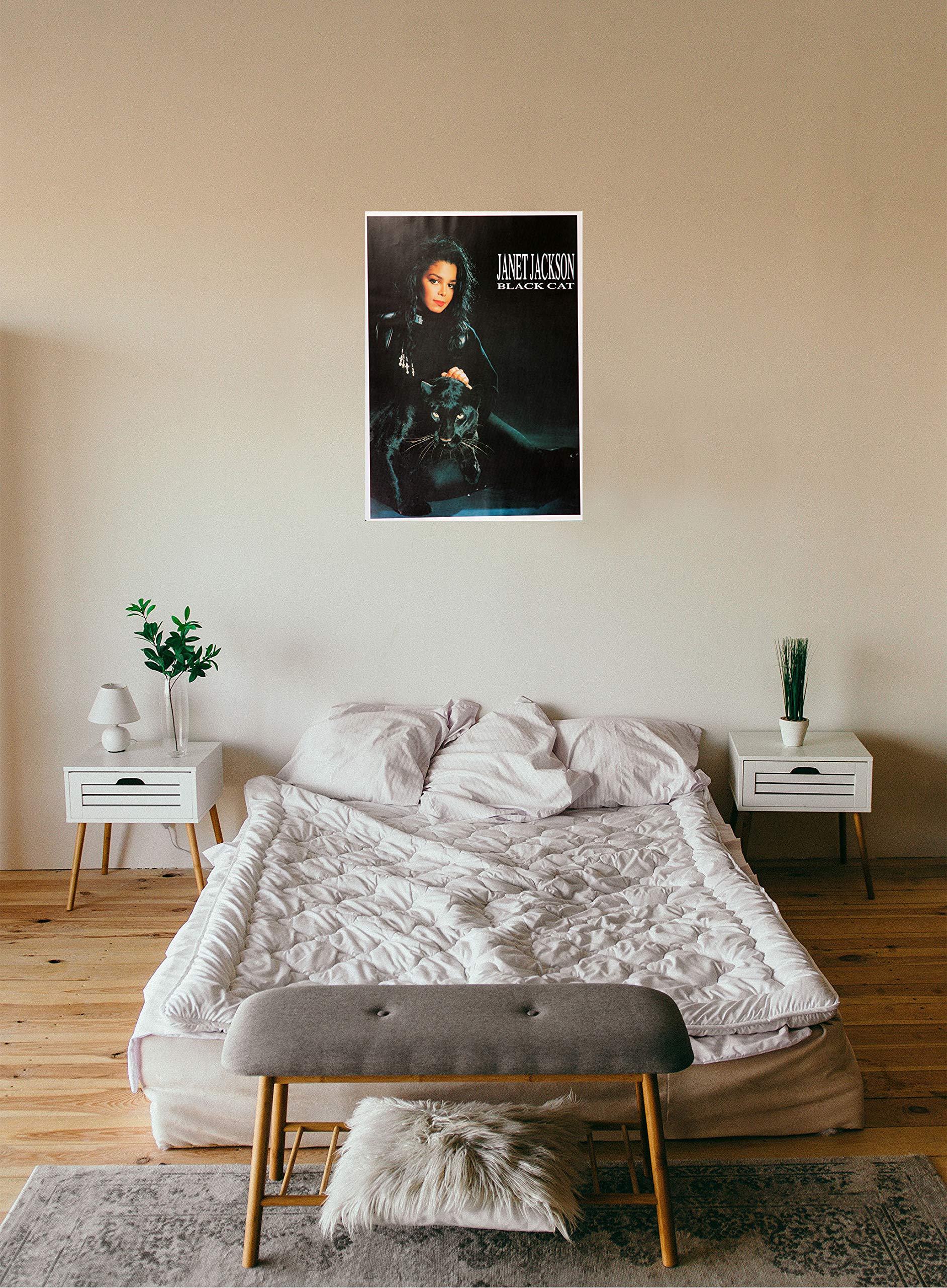 Premium Poster/Plakat | DIN A1 | Wanddeko | Live Konzert Veranstaltung » Janet Jackson - Black Cat, 1989 «