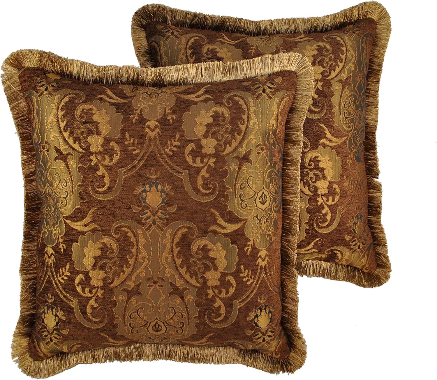 Sherry Kline China Art Brown 20-inch Luxury Pillows (Set of 2)